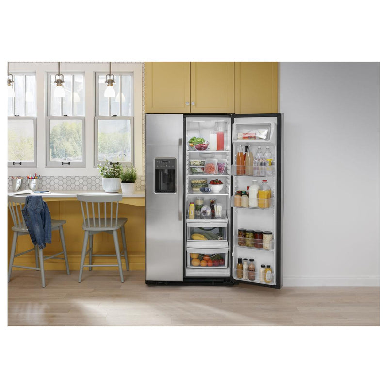 GE 36-inch, 25.3 cu. ft. Side-by-Side Refrigerator with Water and Ice Dispenser GSS25GYPFS IMAGE 15