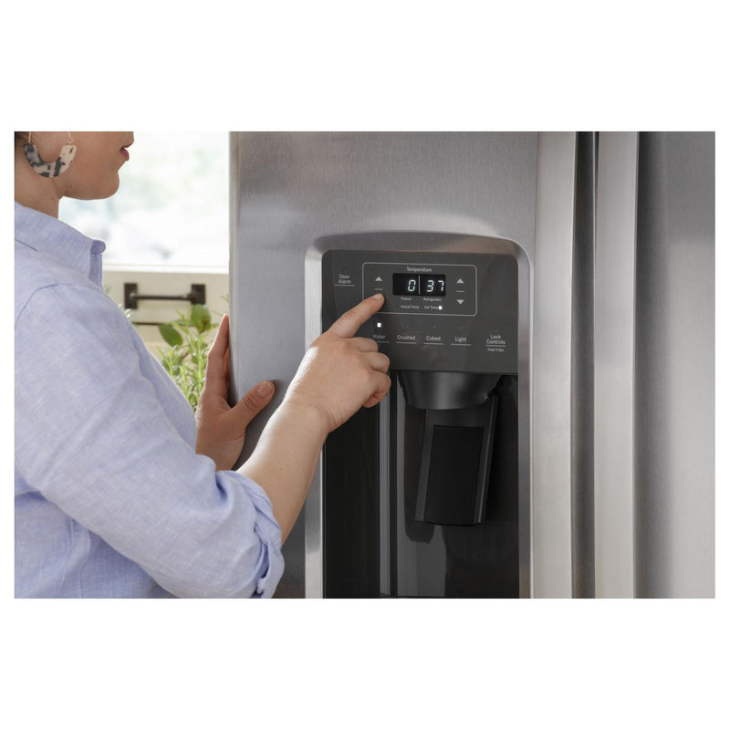 GE 36-inch, 25.3 cu. ft. Side-by-Side Refrigerator with Water and Ice Dispenser GSS25GYPFS IMAGE 5