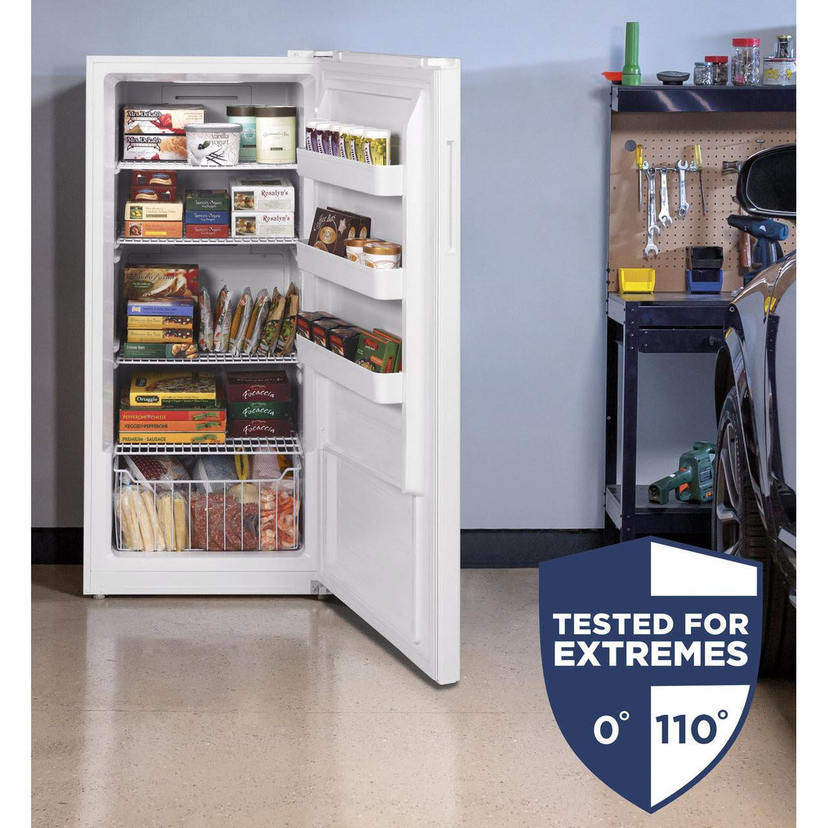 GE 14.2 cu.ft. Freestanding Upright Freezer FUF14QRRWW