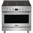 Frigidaire Professional 36-inch Freestanding Dual Fuel Range with Convection Technology PCFD3668AF IMAGE 1