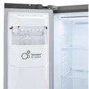 LG 36-inch, 23 cu.ft. Counter-Depth Side-by-Side Refrigerator with External Water and Ice Dispensing System LRSXC2306S IMAGE 12