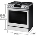  Samsung 30-inch Slide-in Gas Range with Air Fry Technology NX60BB871112/AA IMAGE 13