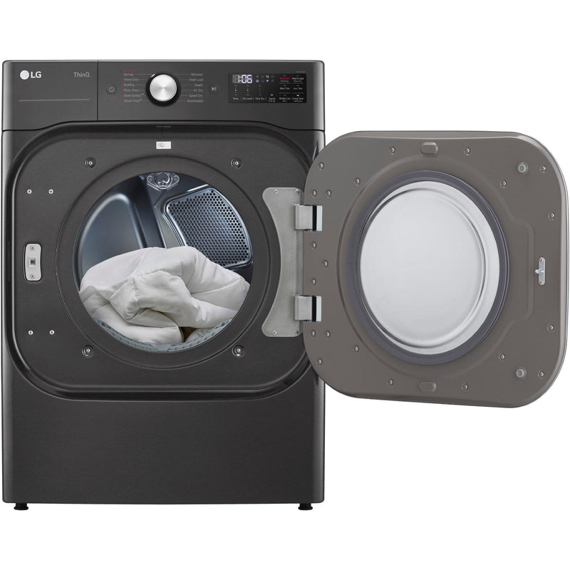 LG 9.0 Cu. Ft. Gas Dryer with Steam and Built-In Intelligence DLGX8901B IMAGE 2