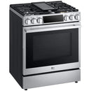 LG STUDIO 30-inch Dual Fuel Range with ProBake Convection® and EasyClean® LSDS6338F IMAGE 3