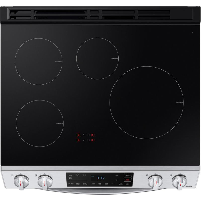  Samsung 30-inch Slide-in Induction/Electric Range with Self-Cleaning Oven NE63B8211SS/AA IMAGE 6
