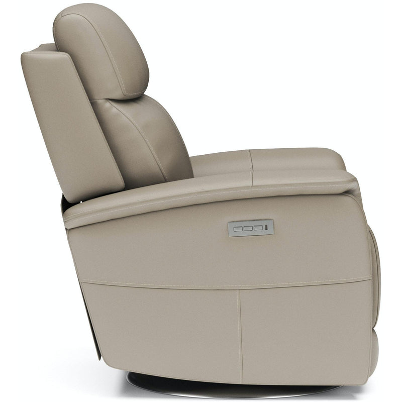 Flexsteel View Power Swivel Leather Recliner 1524-52PH 050-01 IMAGE 3