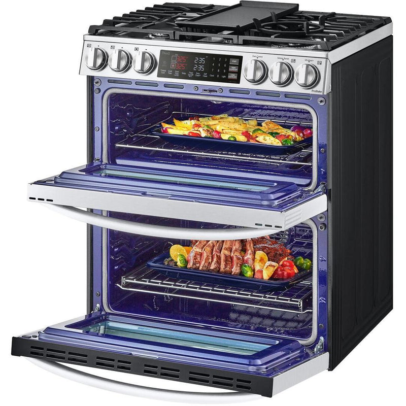 LG 30-inch Slide-In Gas Double Range with ProBake® Convection and InstaView® LTGL6937F IMAGE 12