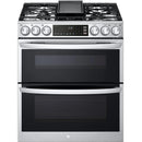 LG 30-inch Slide-In Gas Double Range with ProBake® Convection and InstaView® LTGL6937F IMAGE 1