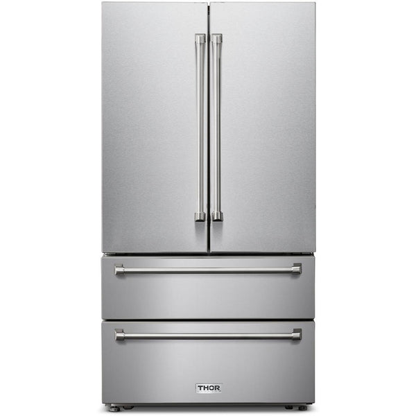  Thor Kitchen 36-inch, 22.5 cu. ft. Counter-Depth French 4-Door Refrigerator with Ice Maker TRF3602 IMAGE 1