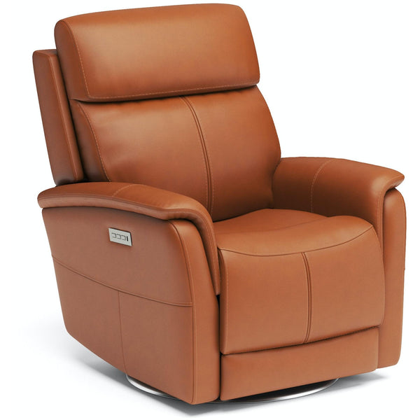 Flexsteel View Power Swivel Leather Recliner 1524-52PH 050-50 IMAGE 1