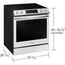  Samsung 30-inch Slide-In Electric Range with Air Fry and Wi-fi NE63BB851112/AA IMAGE 2