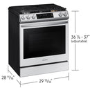  Samsung 30-inch Slide-in Gas Range with Wi-Fi Connect NX60BB851112/AA IMAGE 2