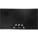 GE 36-inch Built-in Electric Cooktop JEP5036STSS IMAGE 1