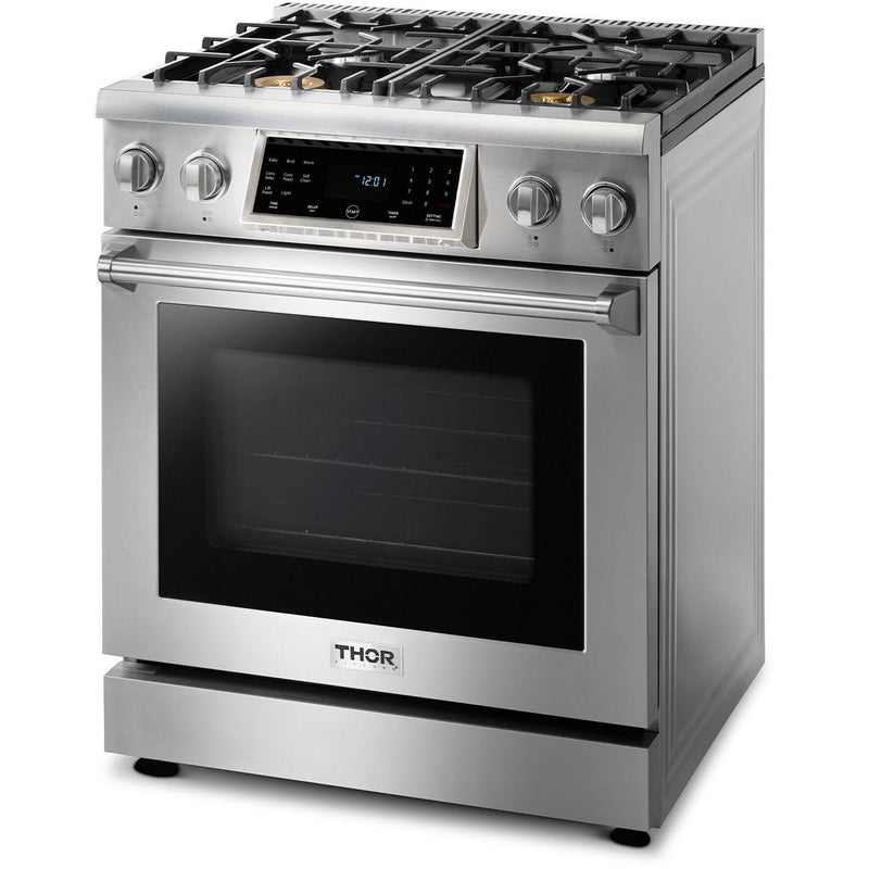  Thor Kitchen 30-inch Freestanding Gas Range with Convection Technology TRG3001LP IMAGE 3