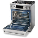  Thor Kitchen 30-inch Freestanding Gas Range with Convection Technology TRG3001 IMAGE 2