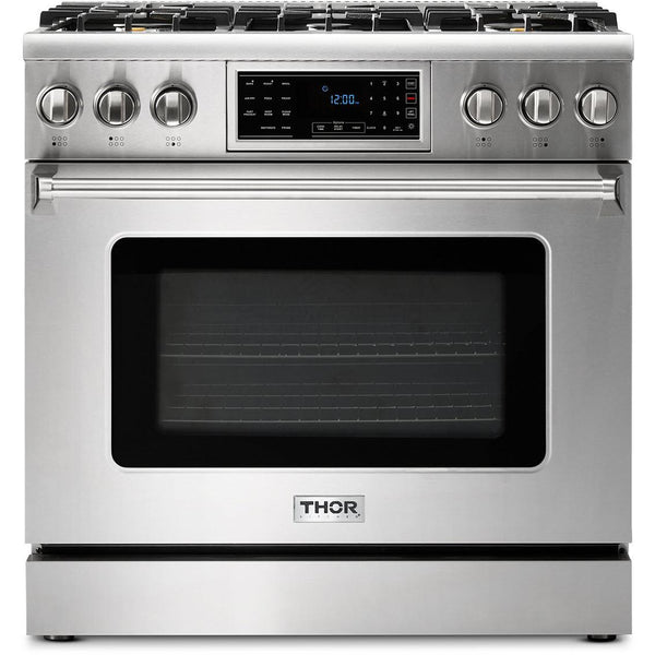  Thor Kitchen 36-inch Freestanding Gas Range with Convection Technology TRG3601LP IMAGE 1