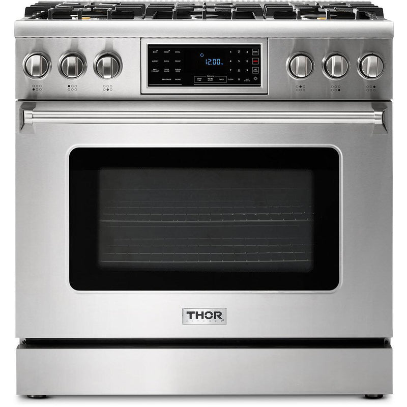  Thor Kitchen 36-inch Freestanding Gas Range with Convection Technology TRG3601LP IMAGE 1