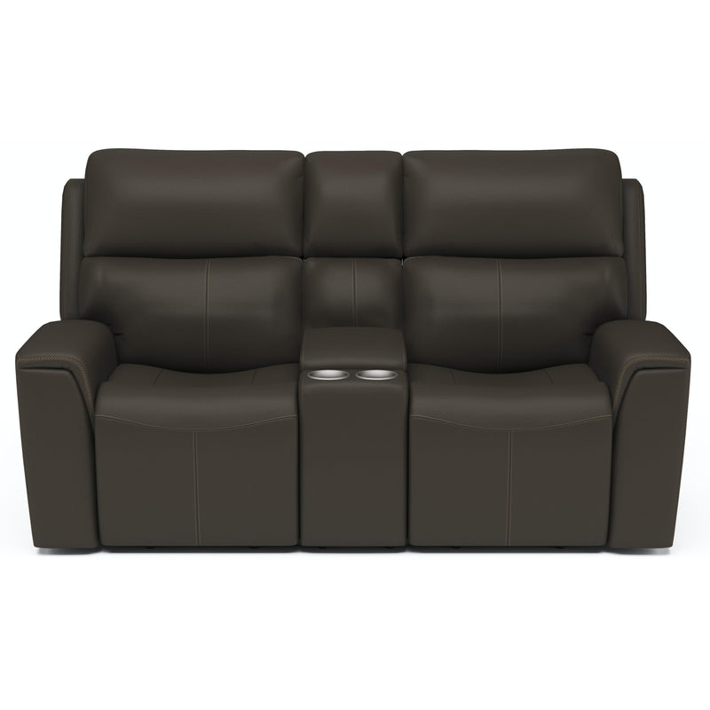 Flexsteel Jarvis Power Reclining Leather Match Loveseat 1828-64PH 009-70 IMAGE 2