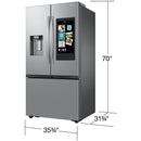  Samsung 36-inch, 25 cu. ft. Counter-Depth French 3-Door Refrigerator with Family Hub™ RF27CG5900SRAA IMAGE 9