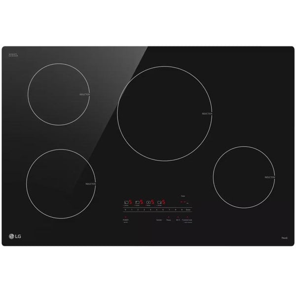 LG 30-inch Built-In Induction Cooktop with UltraHeat™ CBIH3013BE IMAGE 1