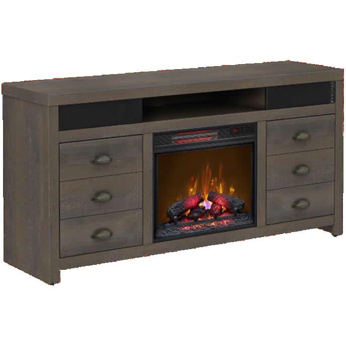 Twin-Star International Wilder TV Stand with ClassicFlame® Electric Fireplace 23MM70551-PD23 IMAGE 1