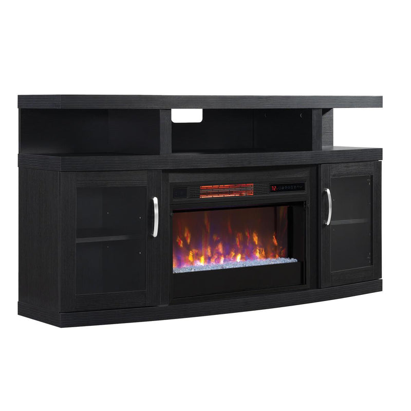 Twin-Star International Cantilever TV Stand with ClassicFlame® Electric Fireplace 26MM5508-NB04 IMAGE 2
