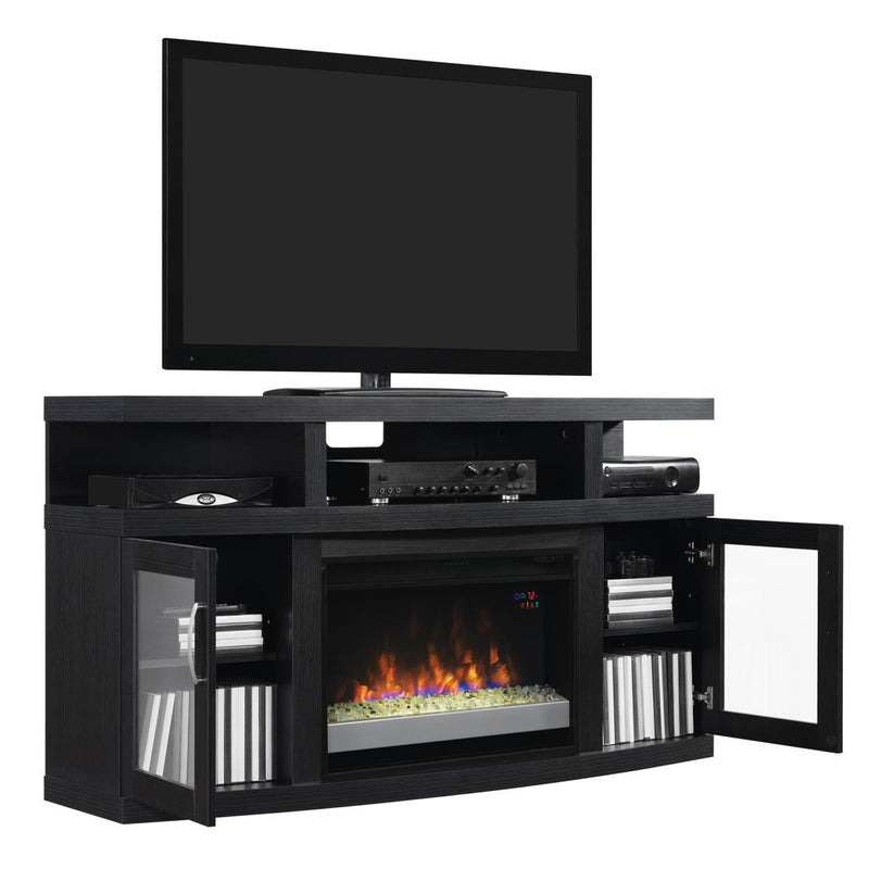 Twin-Star International Cantilever TV Stand with ClassicFlame® Electric Fireplace 26MM5508-NB04 IMAGE 5