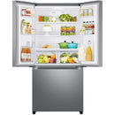  Samsung 18 cu. ft. Counter-Depth French 3-Door Refrigerator RF18A5101S9/AA IMAGE 2