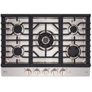 LG STUDIO 30-inch Built-in Gas Cooktop with UltraHeat™ Dual Burner CBGS3028N IMAGE 1