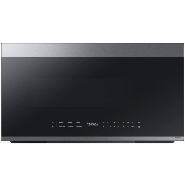  Samsung Bespoke 2.1 Cu. Ft. Over-the-Range Microwave with Sensor Cooking ME21DG6700SRAA IMAGE 1