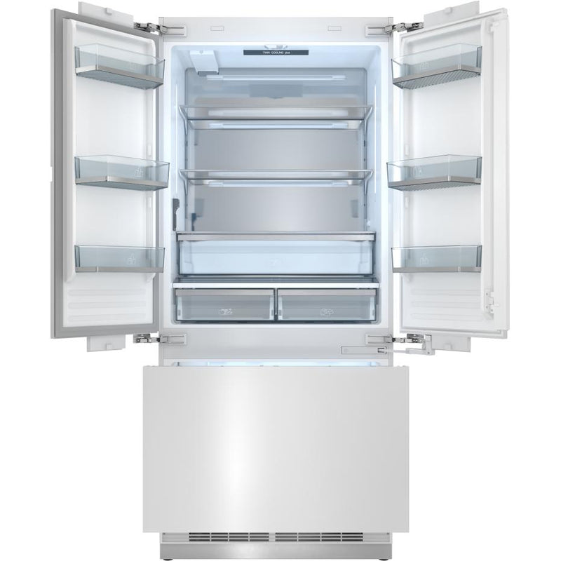  Thor Kitchen 36-inch, 19.6 cu. ft. Built-in French 3-Door Refrigerator with Water Dispenser XRF3619BFP IMAGE 2