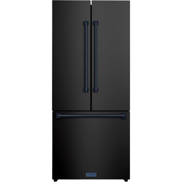  Thor Kitchen 30-inch, 17.7 cu. ft. Counter-Depth French 3-Door Refrigerator with Ice Maker RF3017FFD00-BLU IMAGE 1