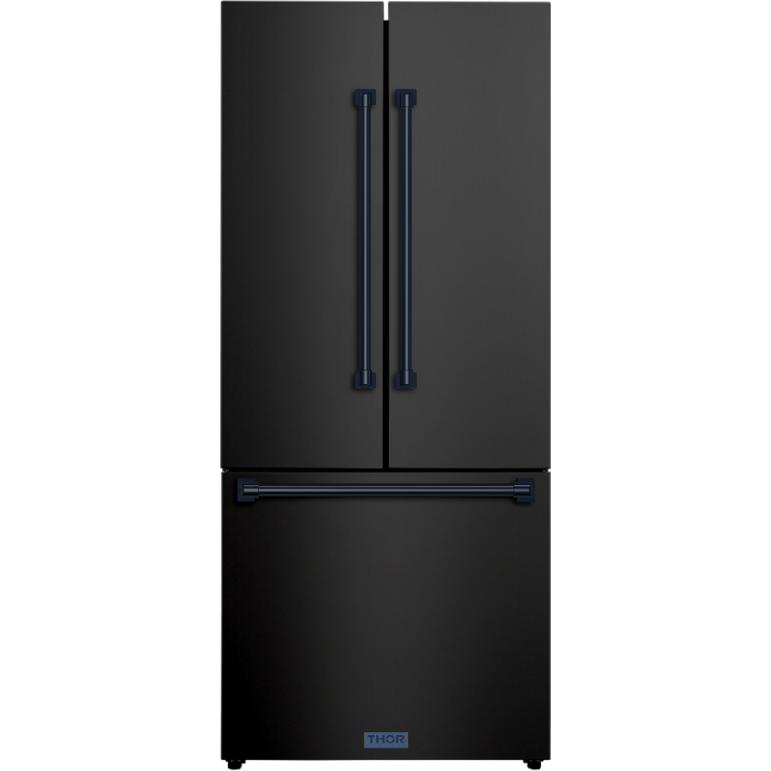  Thor Kitchen 30-inch, 17.7 cu. ft. Counter-Depth French 3-Door Refrigerator with Ice Maker RF3017FFD00-BLU IMAGE 1