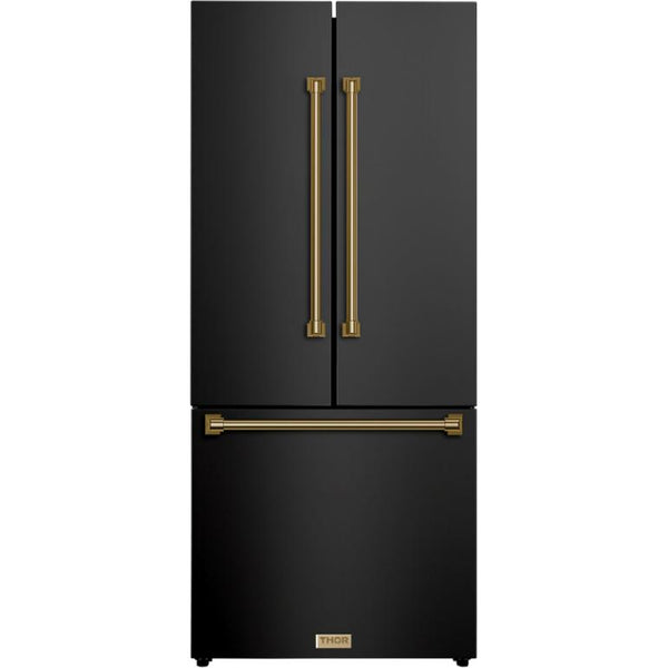  Thor Kitchen 30-inch, 17.7 cu. ft. Counter-Depth French 3-Door Refrigerator with Ice Maker RF3017FFD00-BRZ IMAGE 1