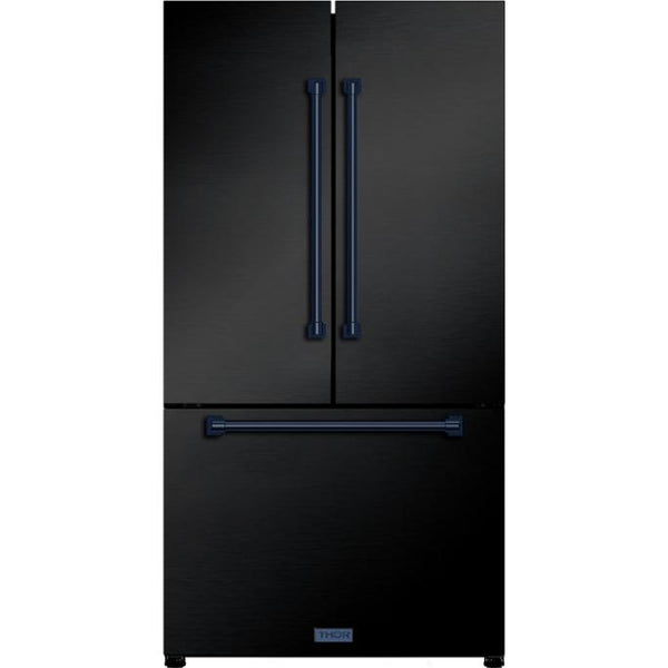  Thor Kitchen 36-inch, 20.3 cu. ft. Counter-Depth French 3-Door Refrigerator with Ice Maker RF3621CTD00-BLU IMAGE 1