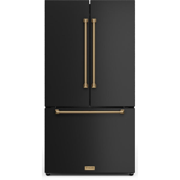  Thor Kitchen 36-inch, 20.3 cu. ft. Counter-Depth French 3-Door Refrigerator with Ice Maker RF3621CTD00-BRZ IMAGE 1
