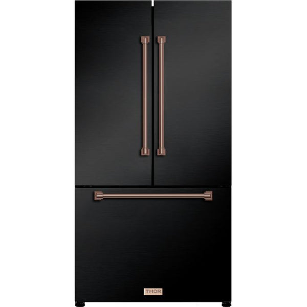  Thor Kitchen 36-inch, 20.3 cu. ft. Counter-Depth French 3-Door Refrigerator with Ice Maker RF3621CTD00-RSG IMAGE 1