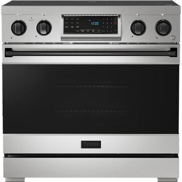  Thor Kitchen 36-inch Freestanding Electric Range with Tilt Panel RSE36-BLK IMAGE 1