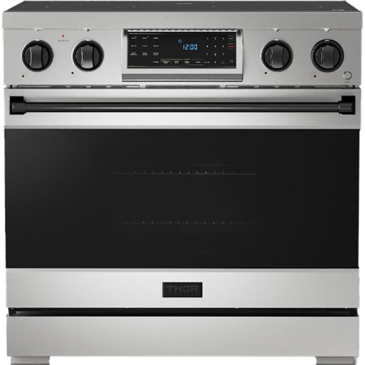  Thor Kitchen 36-inch Freestanding Electric Range with Tilt Panel RSE36-BLK IMAGE 1
