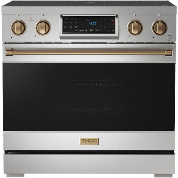  Thor Kitchen 36-inch Freestanding Electric Range with Tilt Panel RSE36-BRZ IMAGE 1
