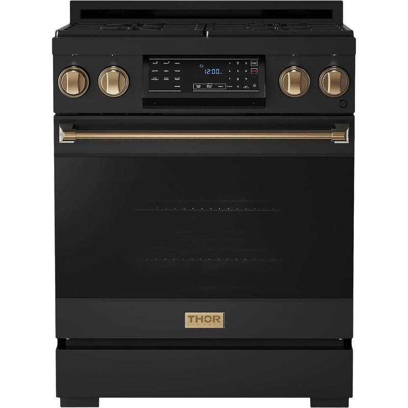  Thor Kitchen 30-inch Freestanding Gas Range with Tilt Panel RSG30B-BRZ IMAGE 1