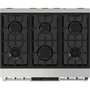  Thor Kitchen 36-inch Freestanding Gas Range with Tilt Panel RSG36-BLK IMAGE 2