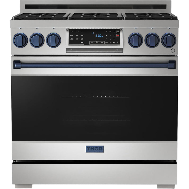  Thor Kitchen 36-inch Freestanding Gas Range with Tilt Panel RSG36LP-BLU IMAGE 1