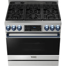  Thor Kitchen 36-inch Freestanding Gas Range with Tilt Panel RSG36LP-BLU IMAGE 2