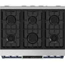  Thor Kitchen 36-inch Freestanding Gas Range with Tilt Panel RSG36LP-BLU IMAGE 6