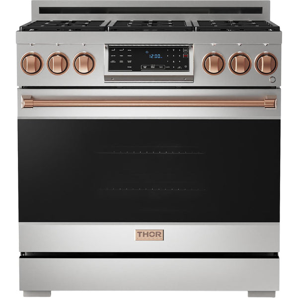  Thor Kitchen 36-inch Freestanding Gas Range with Tilt Panel RSG36LP-RSG IMAGE 1