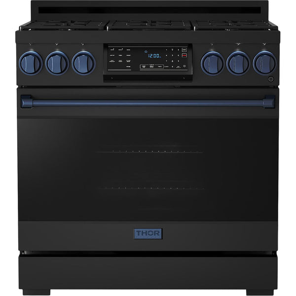  Thor Kitchen 36-inch Freestanding Gas Range with Tilt Panel RSG36BLP-BLU IMAGE 1