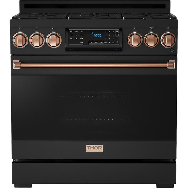  Thor Kitchen 36-inch Freestanding Gas Range with Tilt Panel RSG36BLP-RSG IMAGE 1