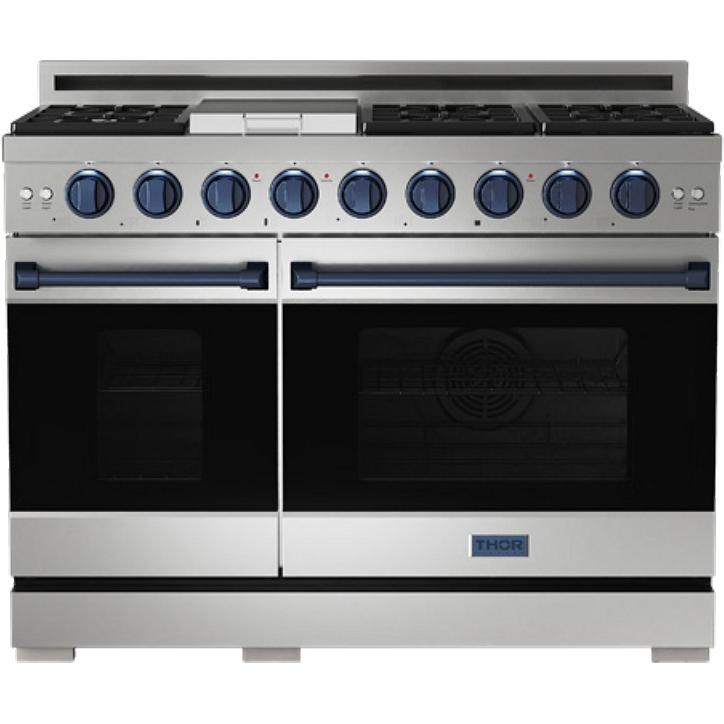  Thor Kitchen 48-inch Freestanding Gas Range with Convection Technology RSG48E-BLU IMAGE 1