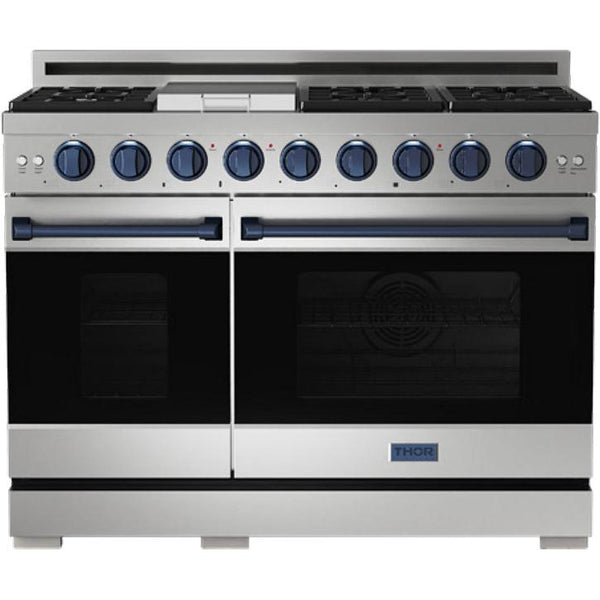  Thor Kitchen 48-inch Freestanding Gas Range with Convection Technology RSG48ELP-BLU IMAGE 1
